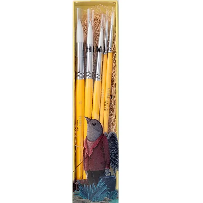 HIMI - HIMI LITTLE BIRD SET DE 5 PINCELES ACUARELA YELLOW