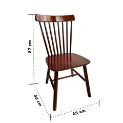 GENERICO - Silla de Comedor Windsor de Madera Walnut