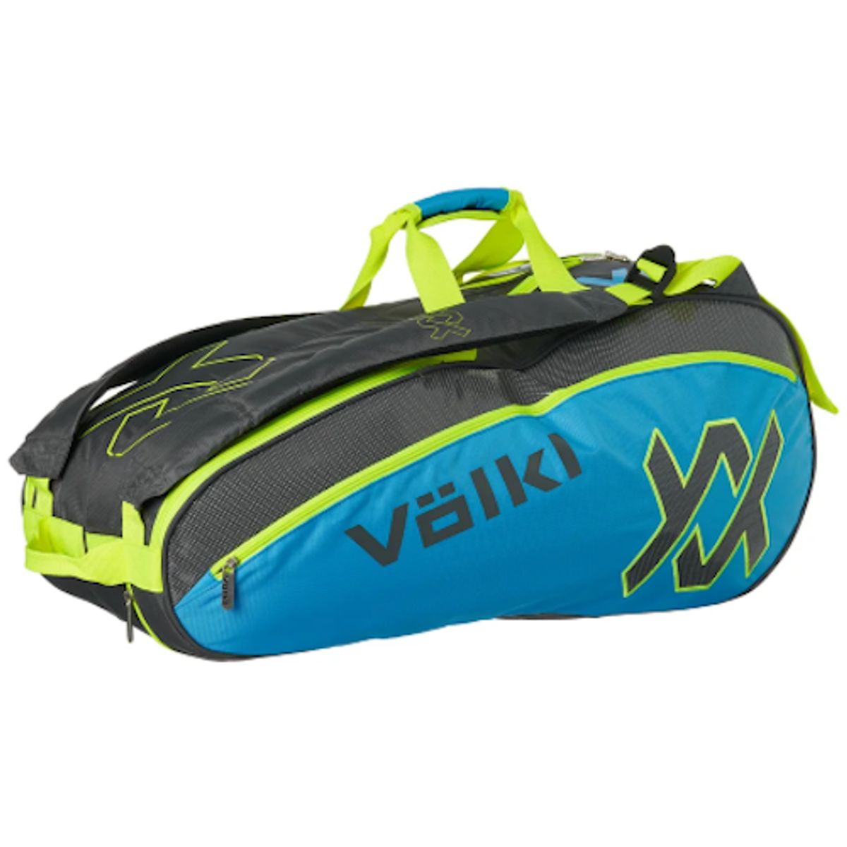 VOLKL - Bolso Tenis Tour Combi 9 Raquetas Carbón-Azul-Amarillo Völkl