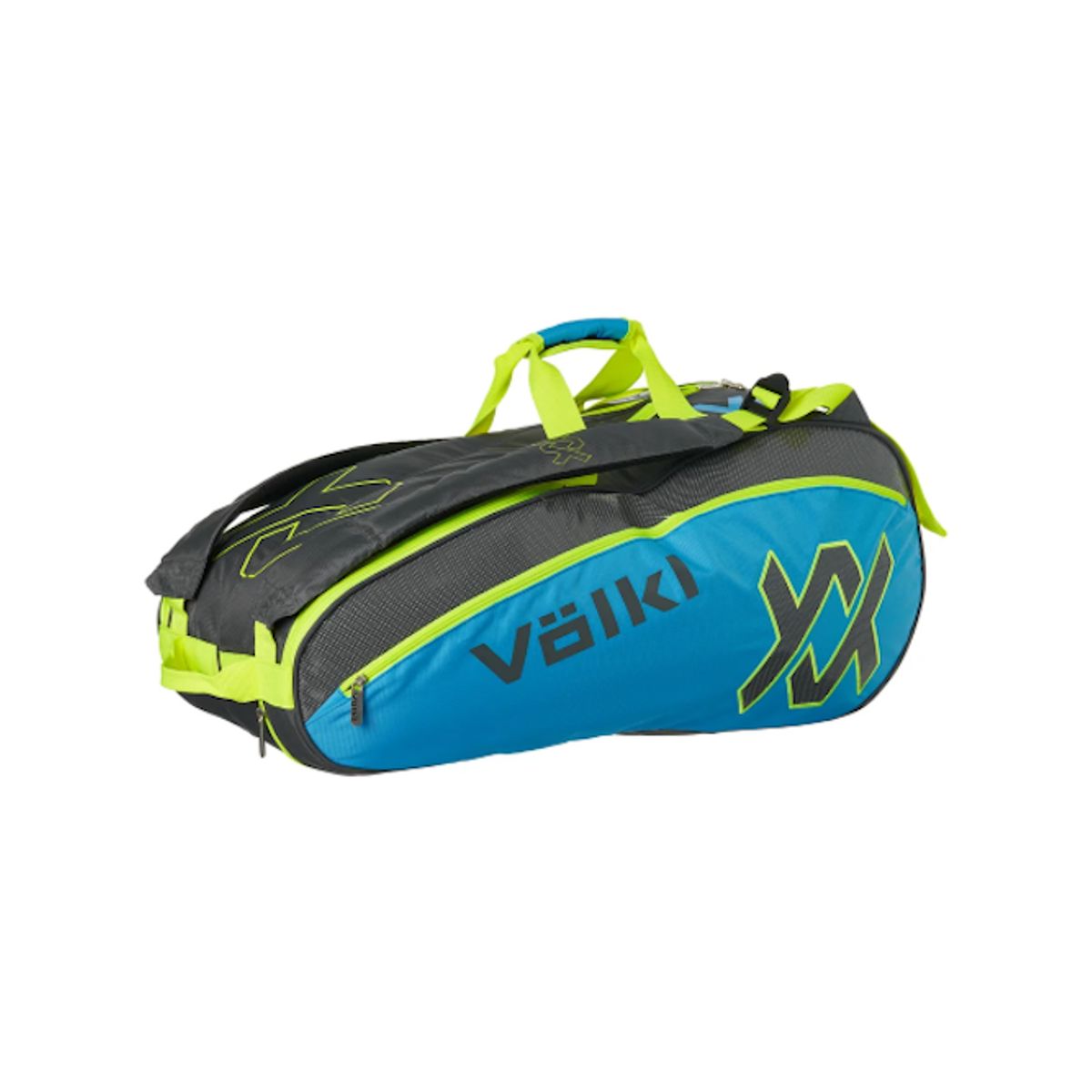 VOLKL - Bolso Tenis Tour Combi 9 Raquetas Carbón-Azul-Amarillo Völkl