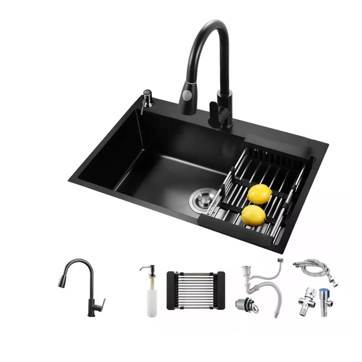 GENERICO - Fregadero De Cocina 75x45cm Acero Inoxidable Lavavajillas