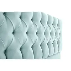 MUEBLES HVM - Respaldo Capitone Antonia HVM 1.5 plaza Verde menta