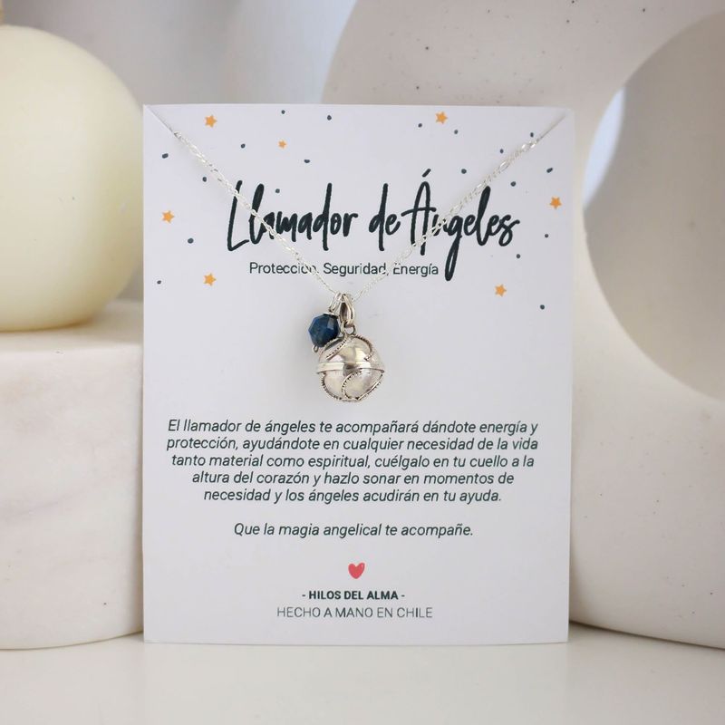 GENERICO - Llamador de angel con piedra lapislazuli