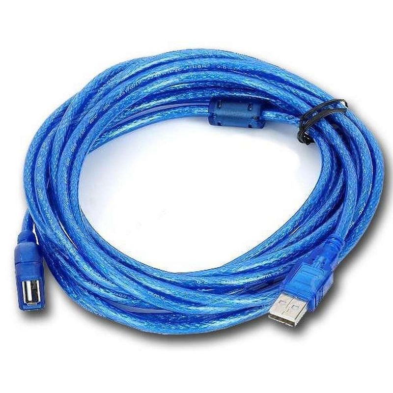 GEN - Cable Alargador USB 2.0 Extension de 5 Metros Macho Hembra - Azul