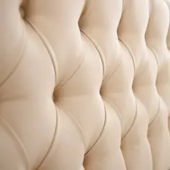 MUEBLES HVM - Respaldo Capitone Antonia HVM 1 plaza Damasco Felpa