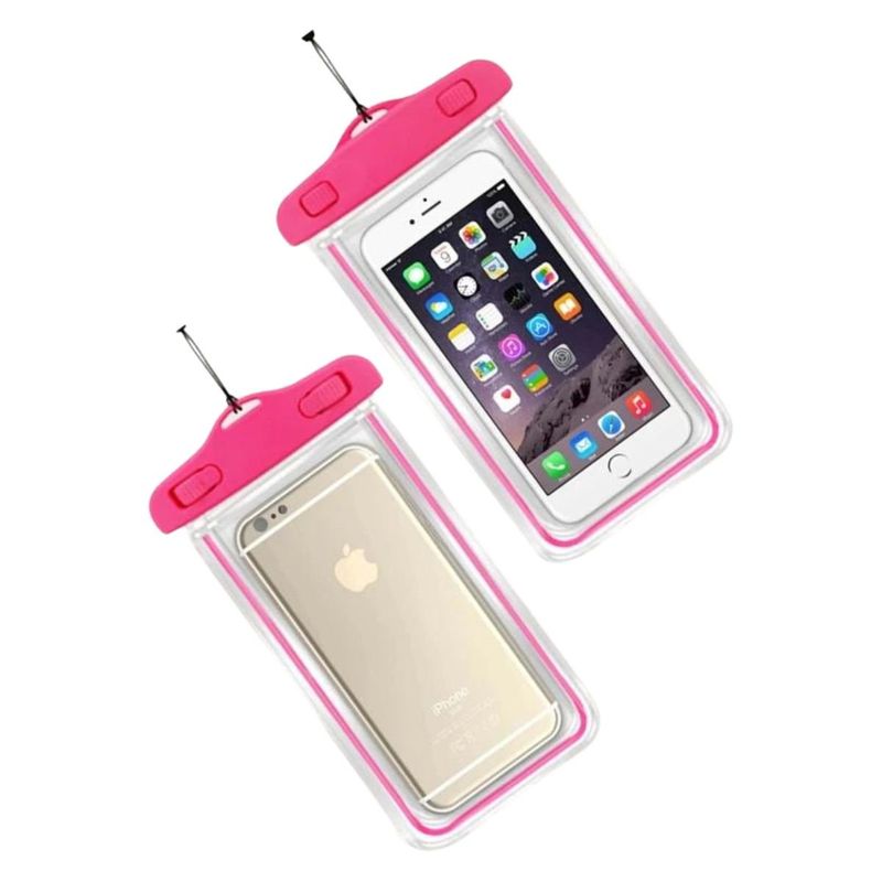 GENERICO - Funda Impermeable Para Celulares Universal Rosado
