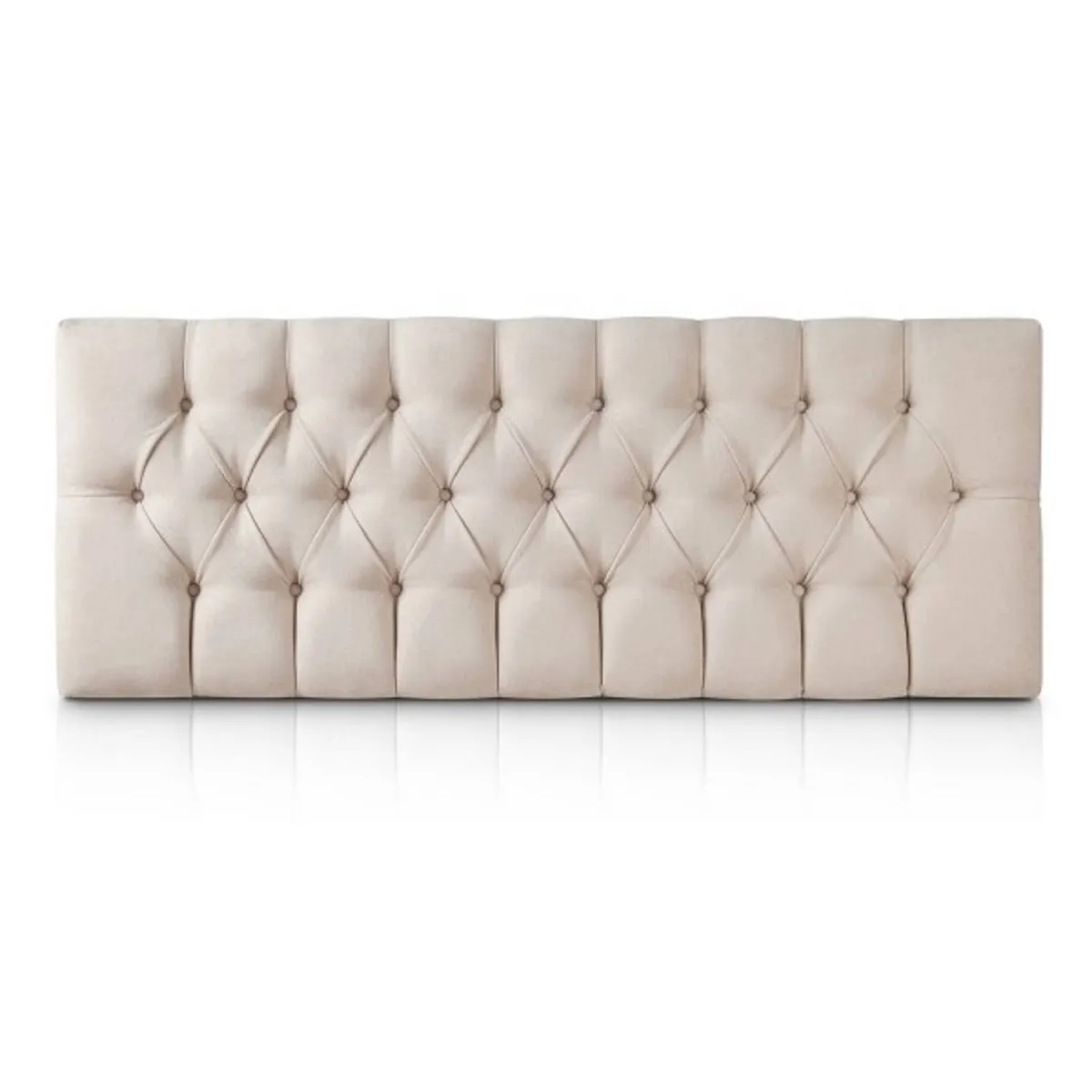MUEBLES HVM - Respaldo Capitone Antonia HVM 1 plaza BLanco Invierno