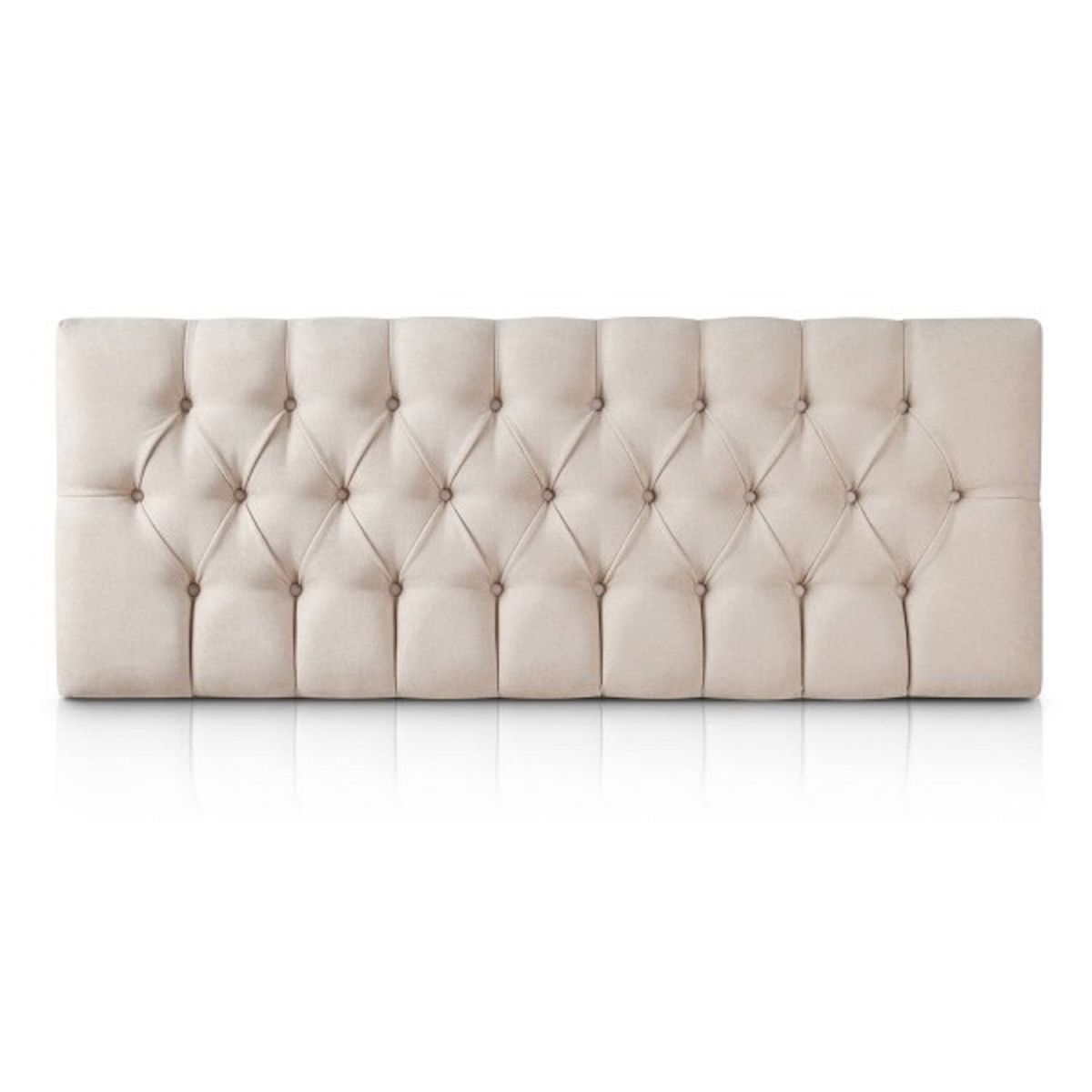 MUEBLES HVM - Respaldo Capitone Antonia HVM 1 plaza BLanco Invierno