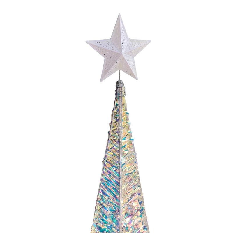 GENERICO - Árbol Pirámide de Navidad con Luz LED, Diseño Metálico, 1.5 metros