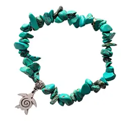 GENERICO - Pulsera Piedra Rústica - Turquesa