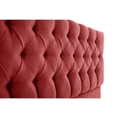 MUEBLES HVM - Respaldo Capitone Antonia HVM 1 plaza Rojo