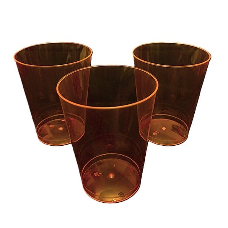GENERICO - VASO ACRILICO 230 ML NEON NARANJO X10 PCS X1 UNI