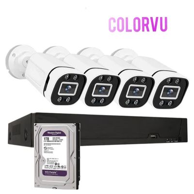 Imagen 2 del producto Kit Cctv Pro 4 Cámaras Smart Colorvu 2mp Micrófono + Disco 1 Tera