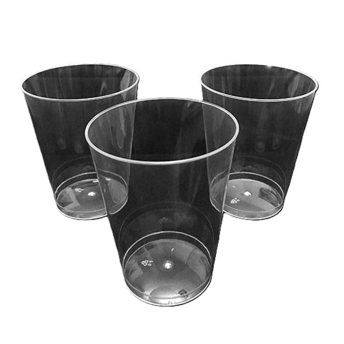 GENERICO - VASO ACRILICO 230 ML TRANSPARENTE X10 PCS X1 UNI