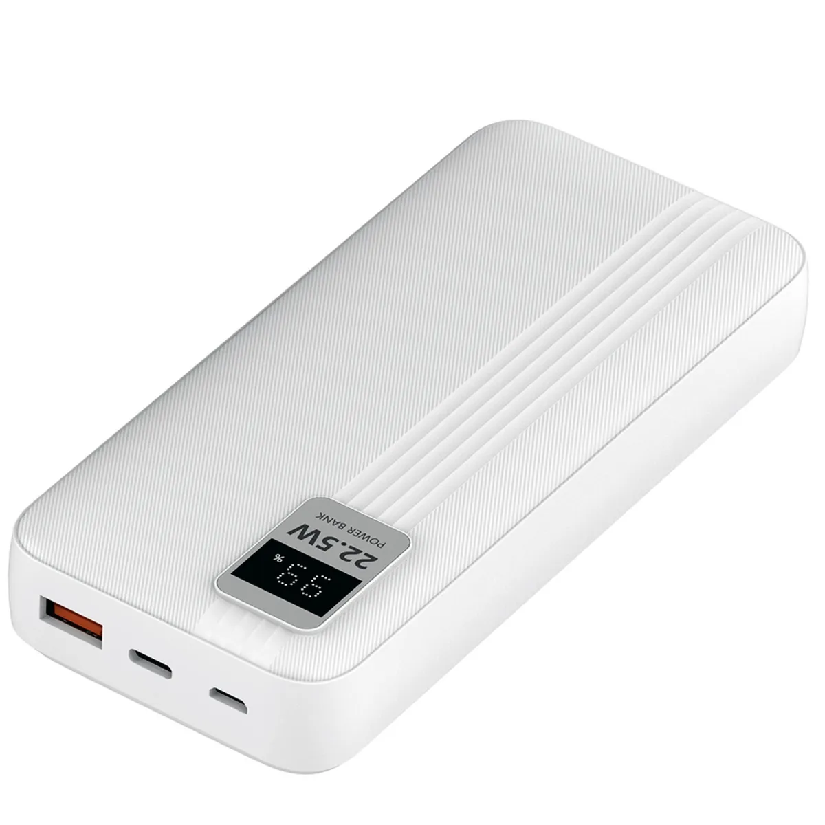TECNOLAB - Power Bank 20000mAh 22.5W + 2 Cables Incluidos Blanco - SC