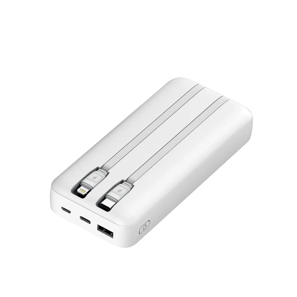 TECNOLAB - Power Bank 20000mAh 22.5W + 2 Cables Incluidos Blanco - SC