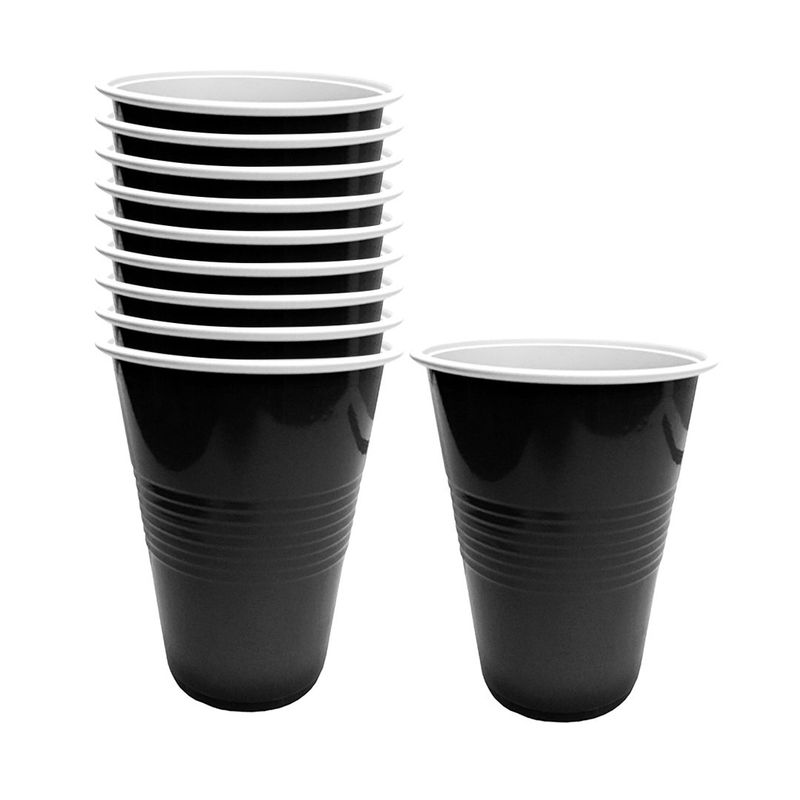 GENERICO - VASO NEGRO 450ML X10 UNI