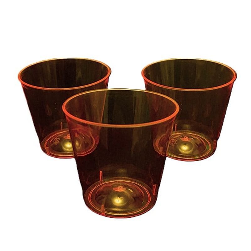 GENERICO - VASO SHOT ACRILICO NEON NARANJO X30 PCS X1 UNI