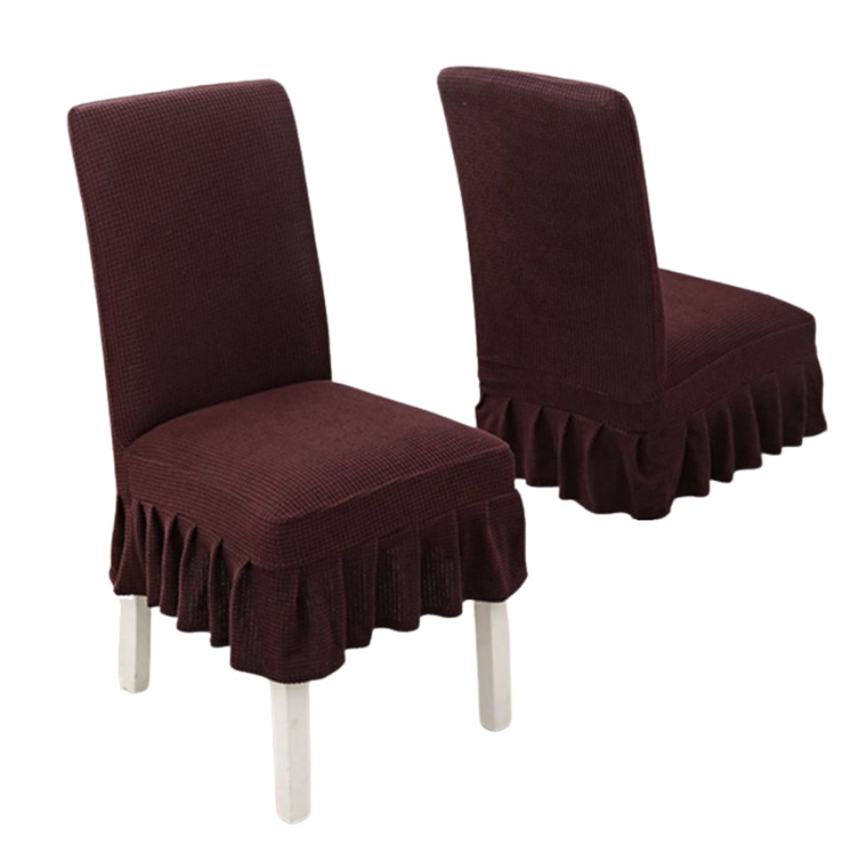 GENERICO - Pack de 2 fundas para Sillas de comedor, elasticada con VUELOS