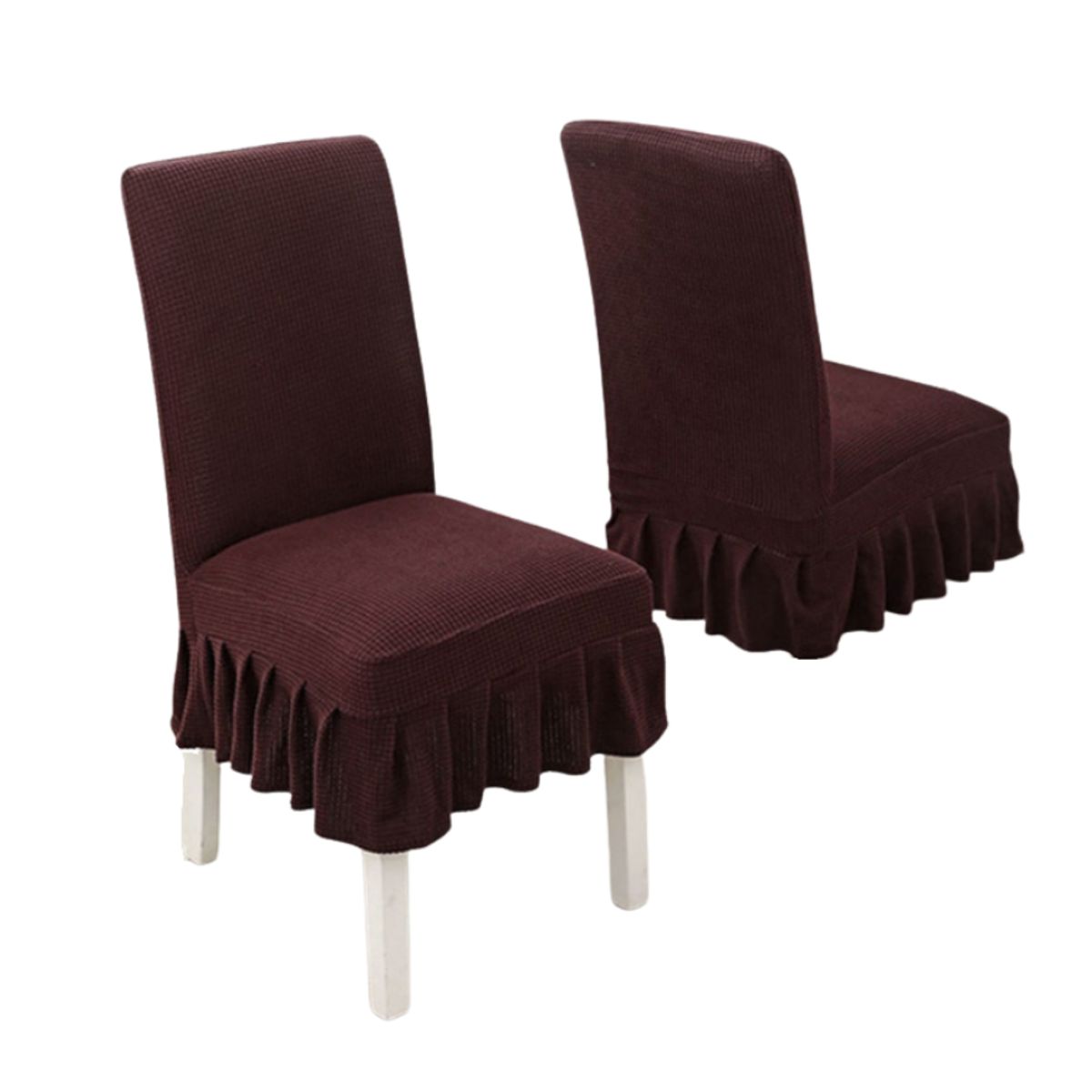 GENERICO - Pack de 2 fundas para Sillas de comedor, elasticada con VUELOS