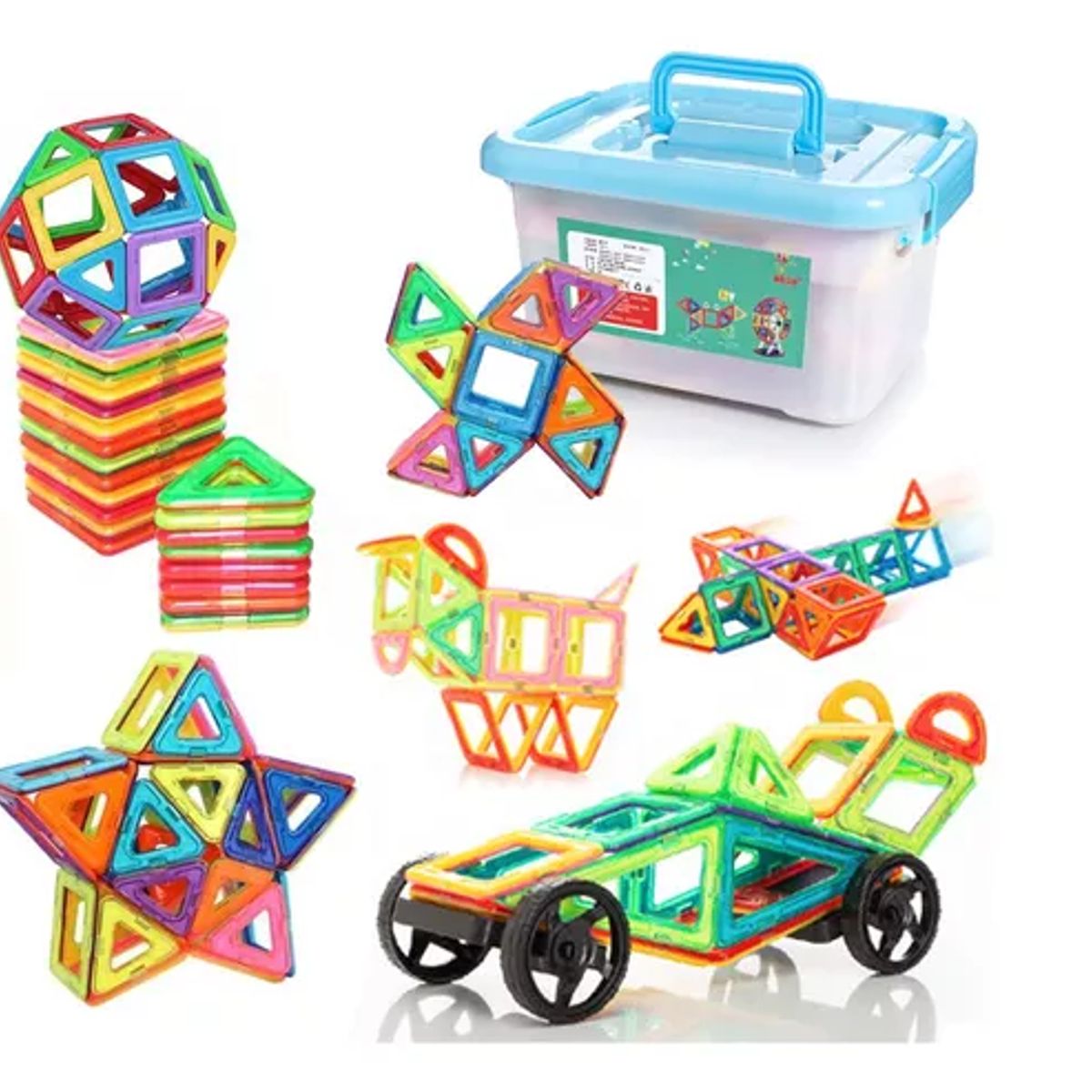 GENERICO - 60 Piece Bloques Magnéticos Construcción Juguetes Niños Imán