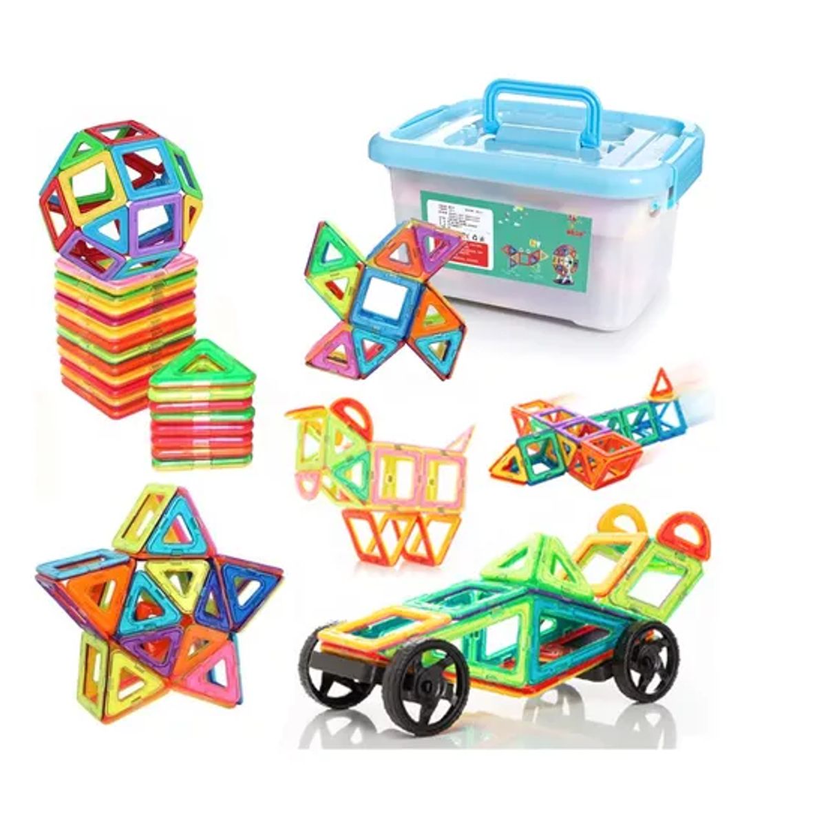 GENERICO - 60 Piece Bloques Magnéticos Construcción Juguetes Niños Imán