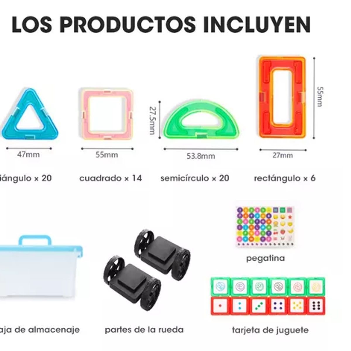 GENERICO - 60 Piece Bloques Magnéticos Construcción Juguetes Niños Imán