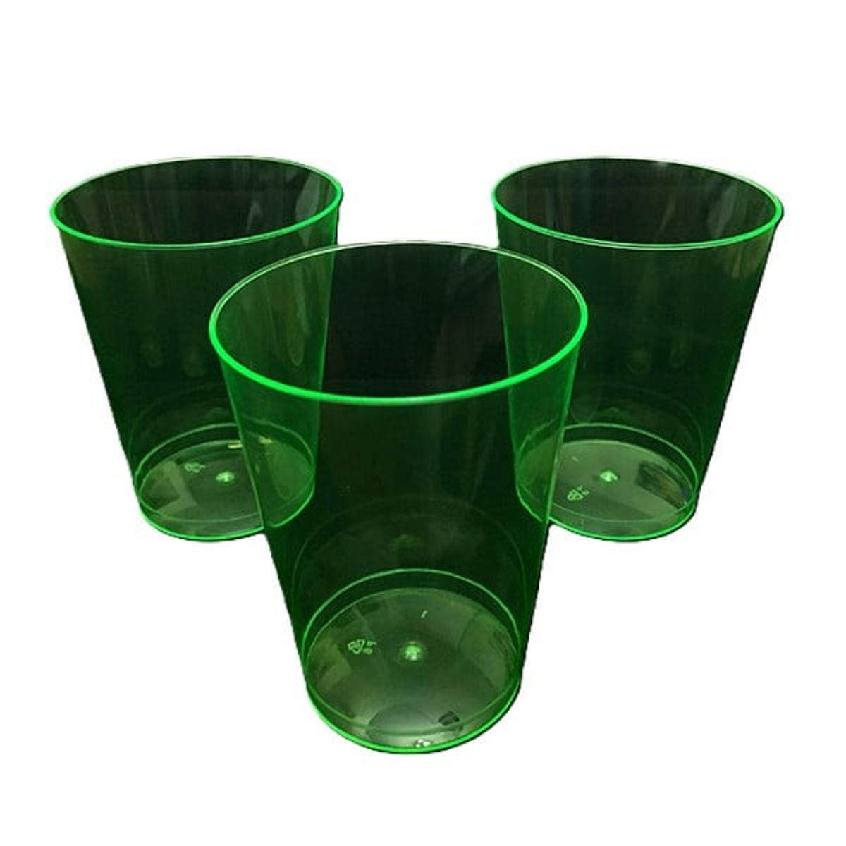 GENERICO - VASO ACRILICO 230 ML NEON VERDE X10 PCS X1 UNI