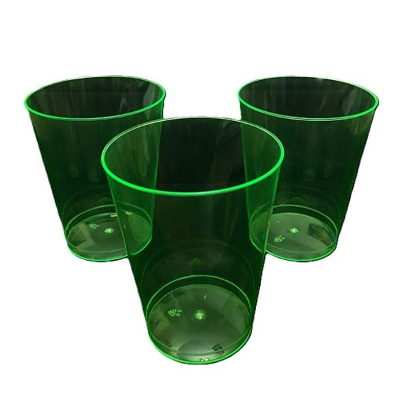 GENERICO - VASO ACRILICO 230 ML NEON VERDE X10 PCS X1 UNI