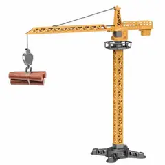 GENERICO - Grua Torre Elevadora 40x40x17cm Amarillo Infantil