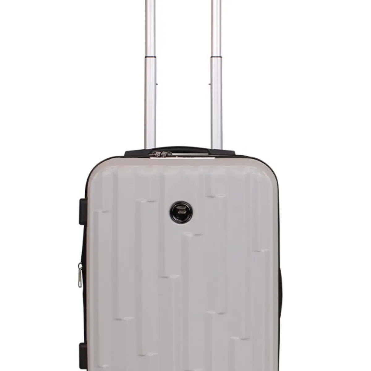 F LA MALETA DE CHILE - Maleta Flip de cabina con usb gris F la Maleta de Chile