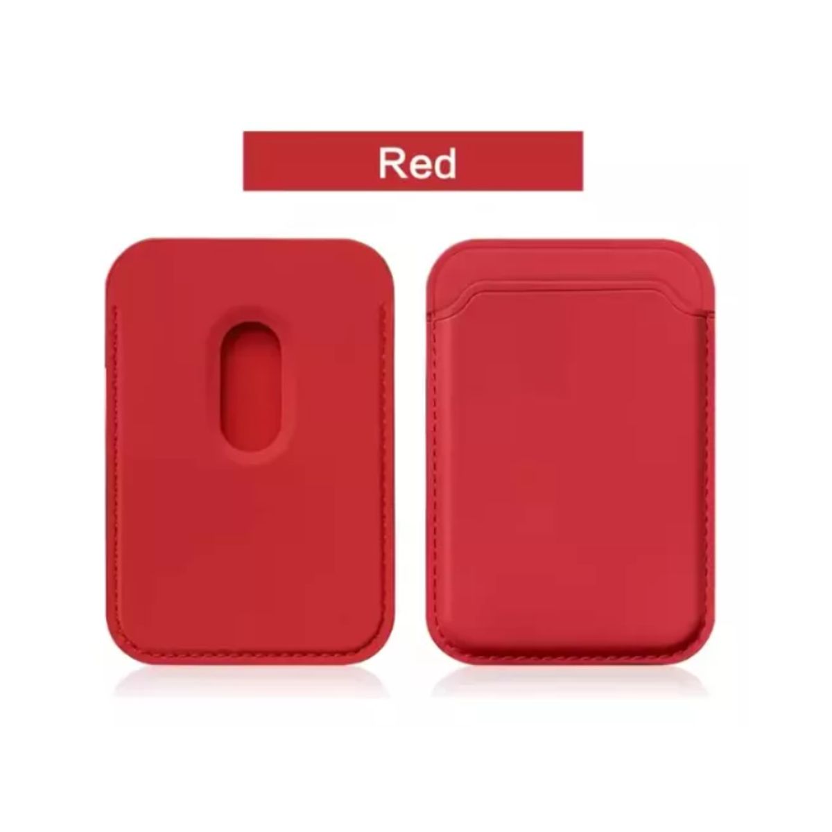 GENERICO - Tarjetero Magnético Magsafe de Silicone Rojo