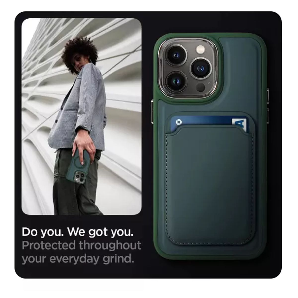 GENERICO - Tarjetero Magnético Magsafe de Silicone Rojo