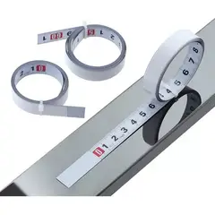 GENERICO - Cinta Métrica Adhesiva Metálica 0 De Izq A Der Largo 2 Mt