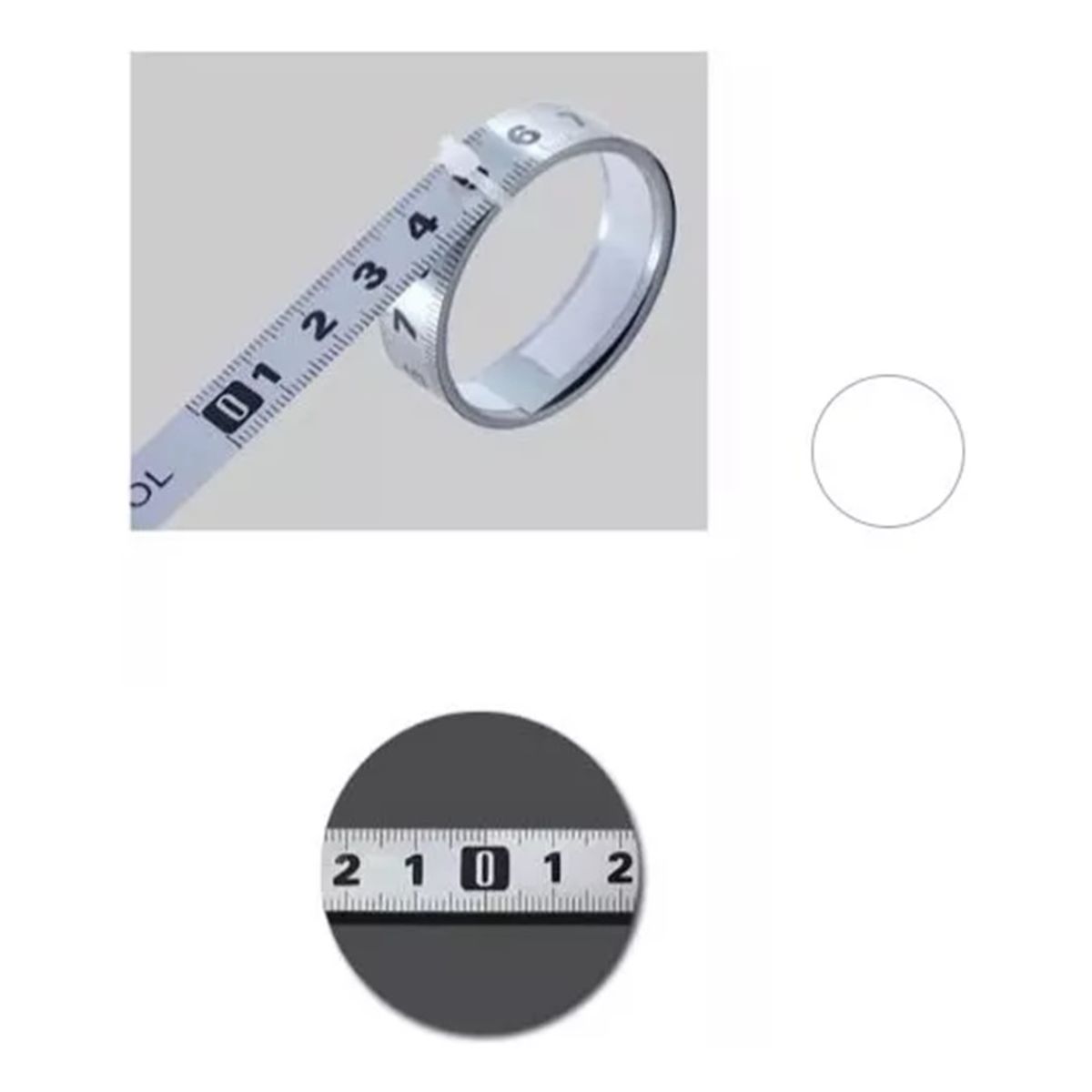 GENERICO - Cinta Métrica Adhesiva Metálica Izq Cero Der Largo 4 Mt