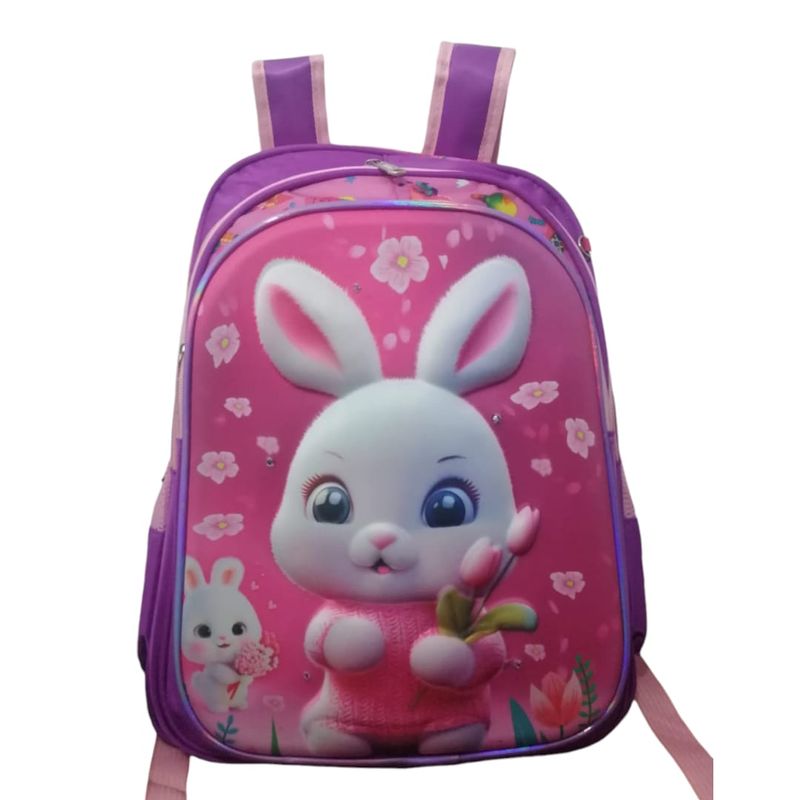 GENERICO - Mochila infantil para niña con estuche conejita