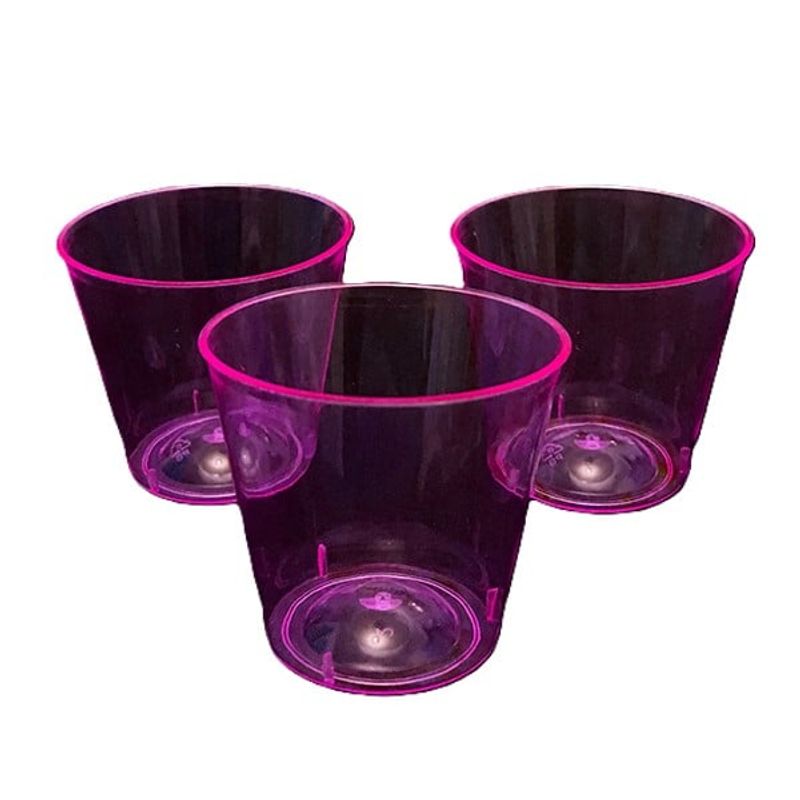 GENERICO - VASO SHOT ACRILICO NEON FUCSIA X30 PCS X1 UNI