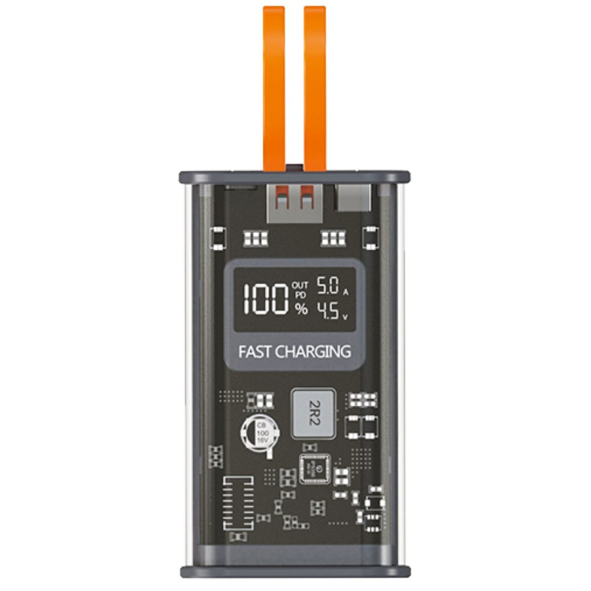 TECNOLAB - Power Bank 10000mAh 225W Diseño Transparente - SC