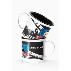S/M - Taza Lechero Enlozado Colo-colo Deportes Fútbol Chileno