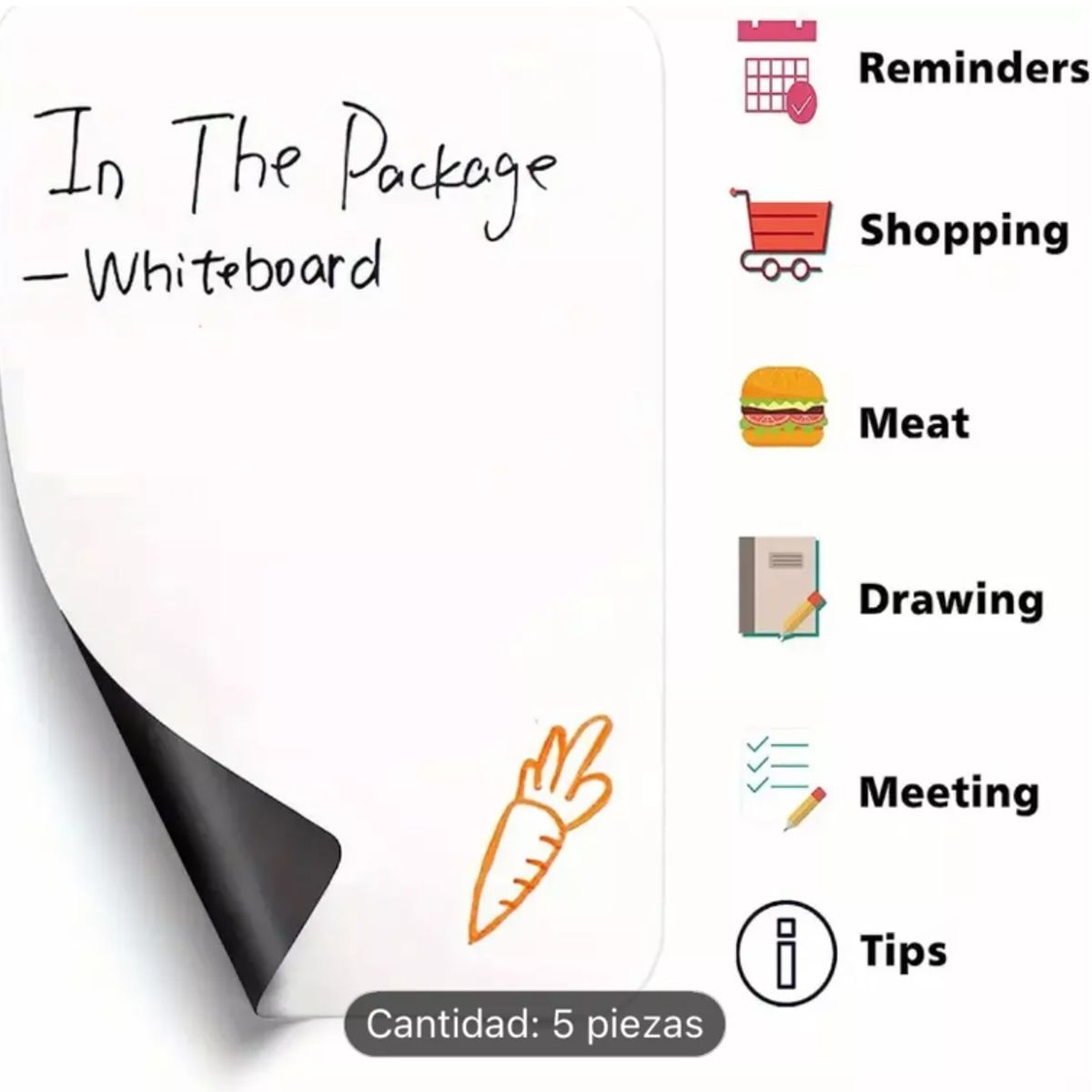 GENERICO - Pizarra Magnética Para Refrigerador Pizarra Flexible Imán