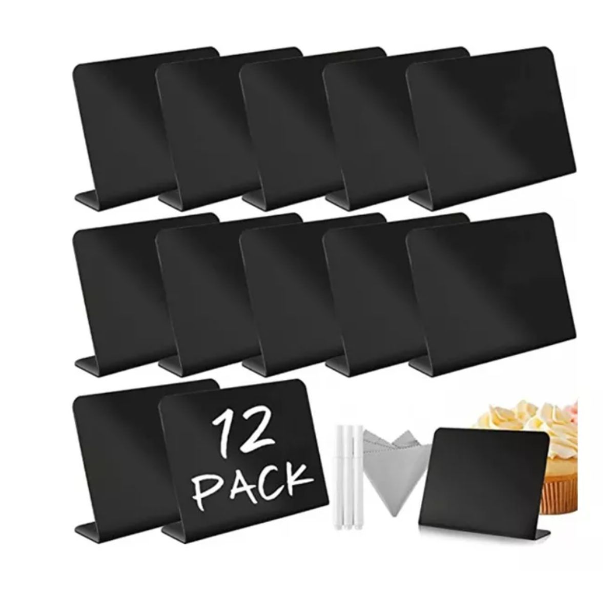 GENERICO - 15 Letrero Tiza Líquida Plumones+12 Pizarra Borrable Mesa L