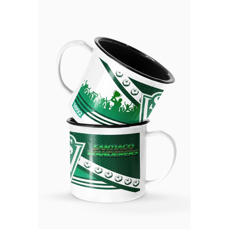 S/M - Taza Lechero Enlozado Santiago Wanderers Fútbol Chileno