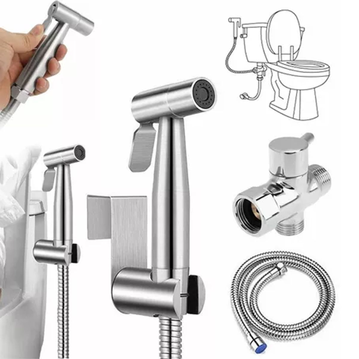 GENERICO - Ducha Bidet Arabe Juego De Pistolas Para Rociar Inodoro Baño
