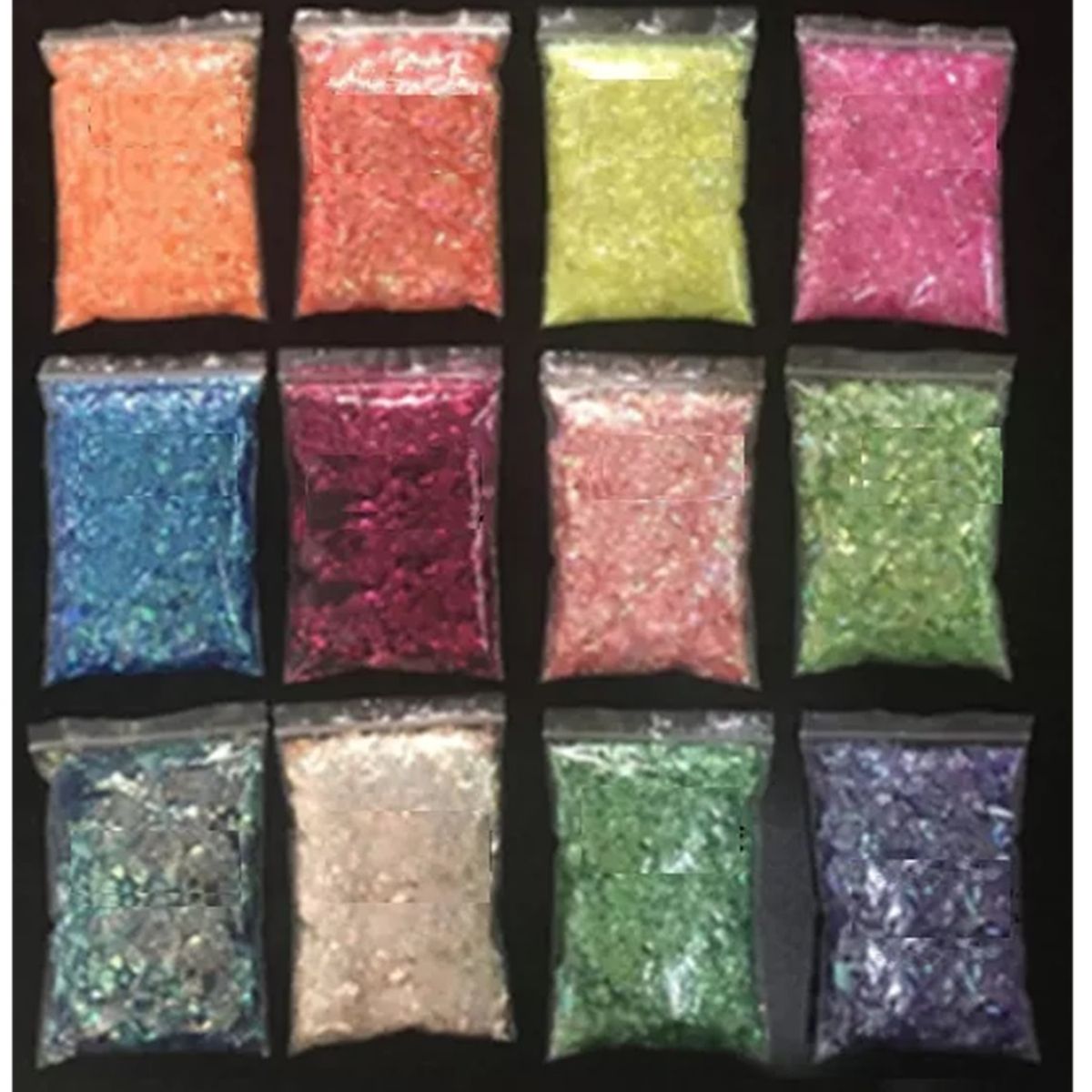 GENERICO - Glitter Para Resina Uv 12 Escamas Holográfica Aros Llaveros