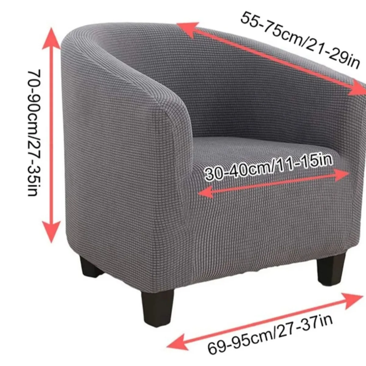 GENERICO - Funda Cubre Poltronas de tela elasticada CUADRILLE