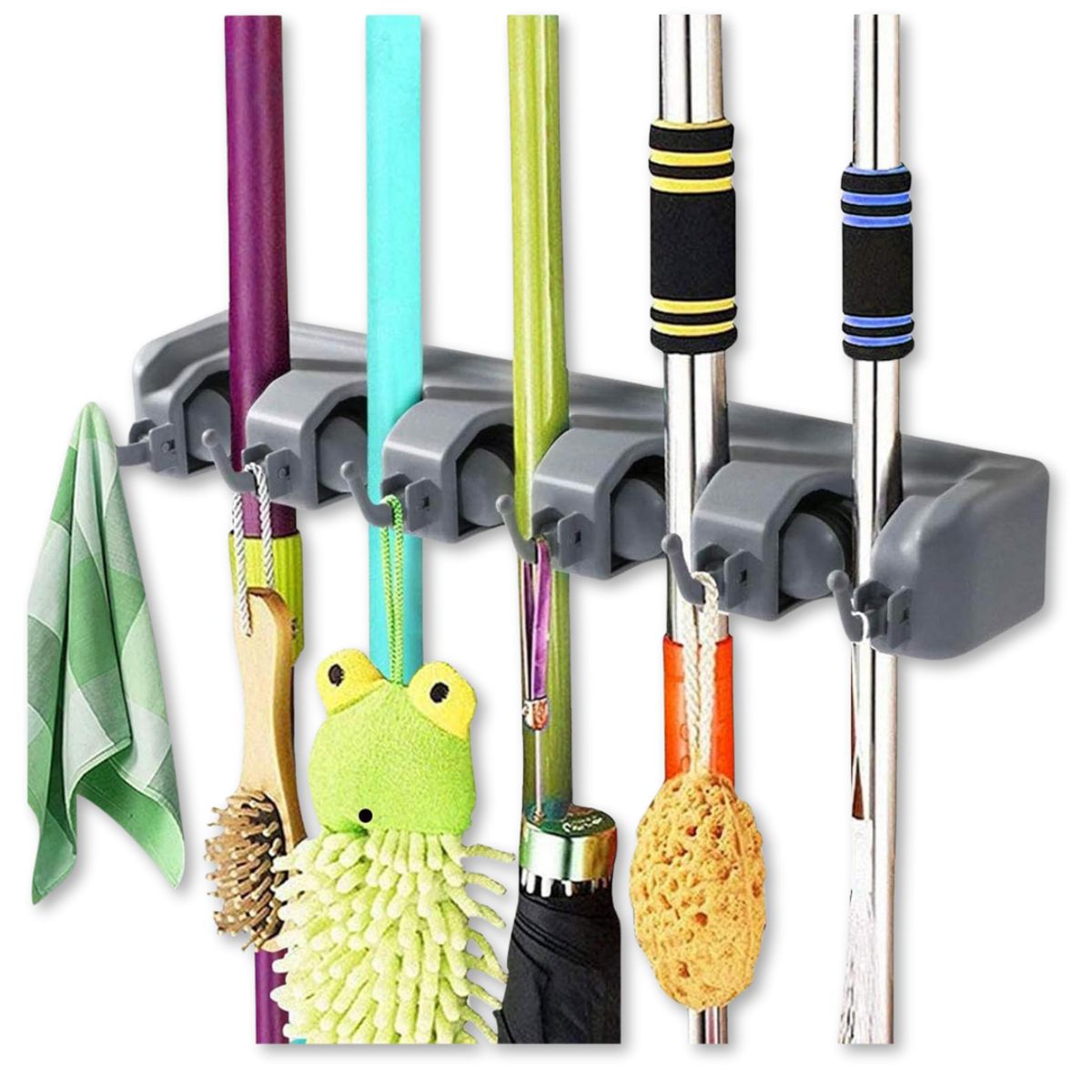 LINE - Soporte Colgador Organizador Escobas Multiuso 0