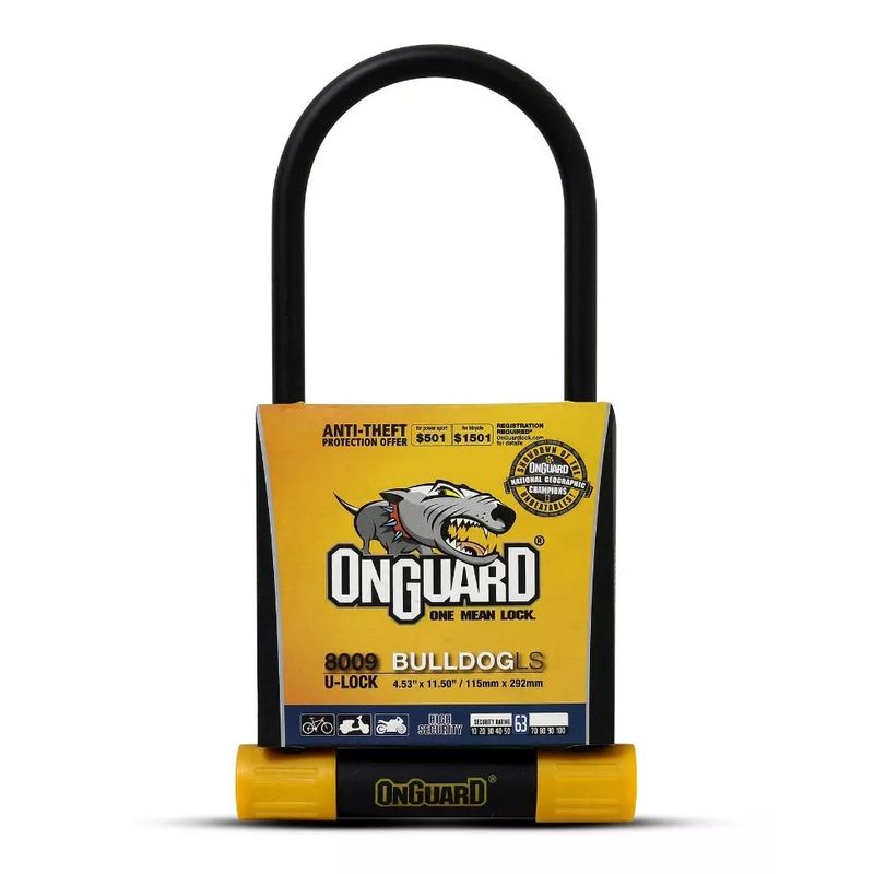 GENERICO - Candado Bicicleta U On Guard Acero 292 X 115 Mm Bulldog 13mm