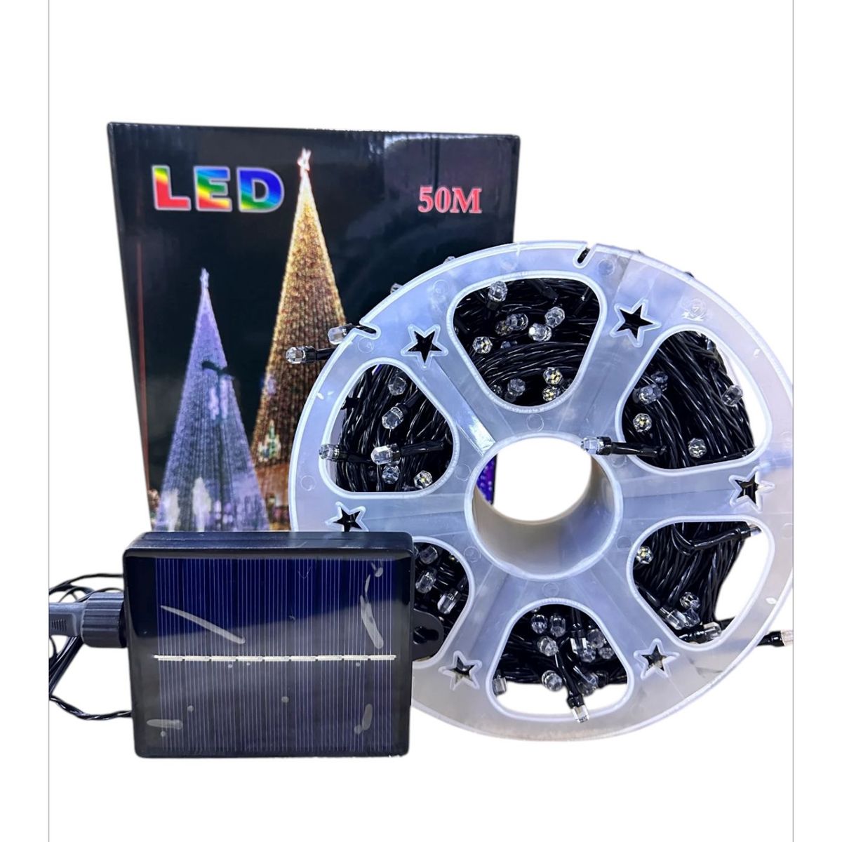 GENERICO - Carrete Solar 240LED Lineales 50mts BLANCA