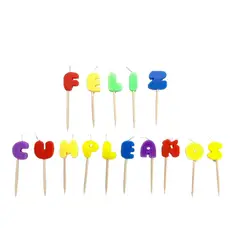 GENERICO - VELA FELIZ CUMPLEANOS ARCOIRIS X1 UNI