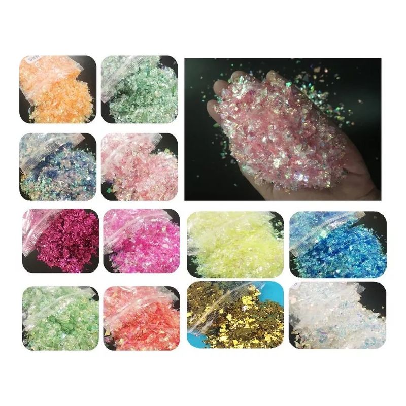 GENERICO - Set 12 Escamas Flake Holográficas Uñas Ojos Cuerpo